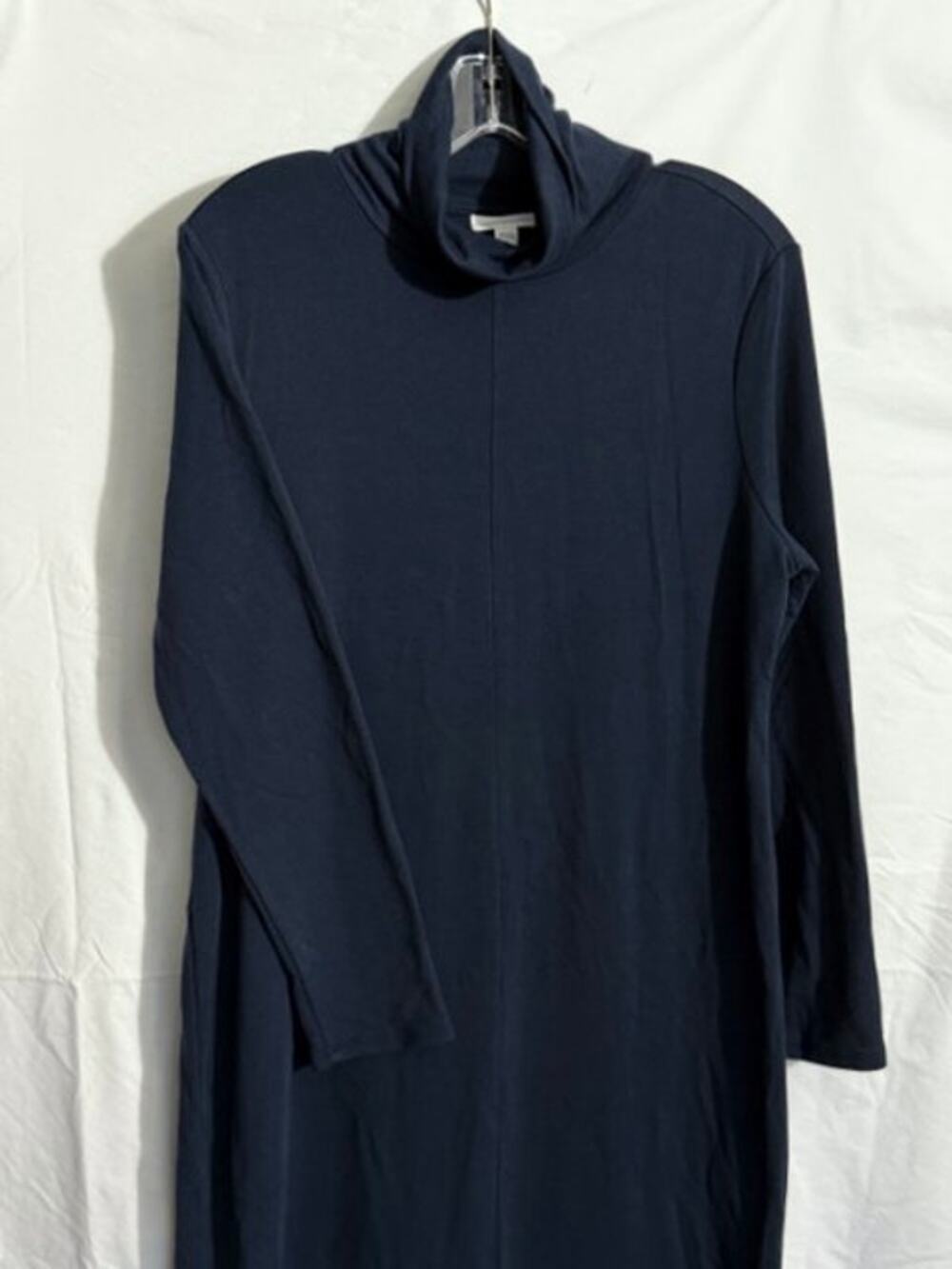 Pure Jill J Jill Luxe Tencel Long Sleeve Maxi in Deep Blue/Black Classic Sheath